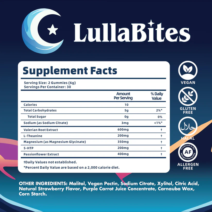 Lullabites Natural Sleep Gummies