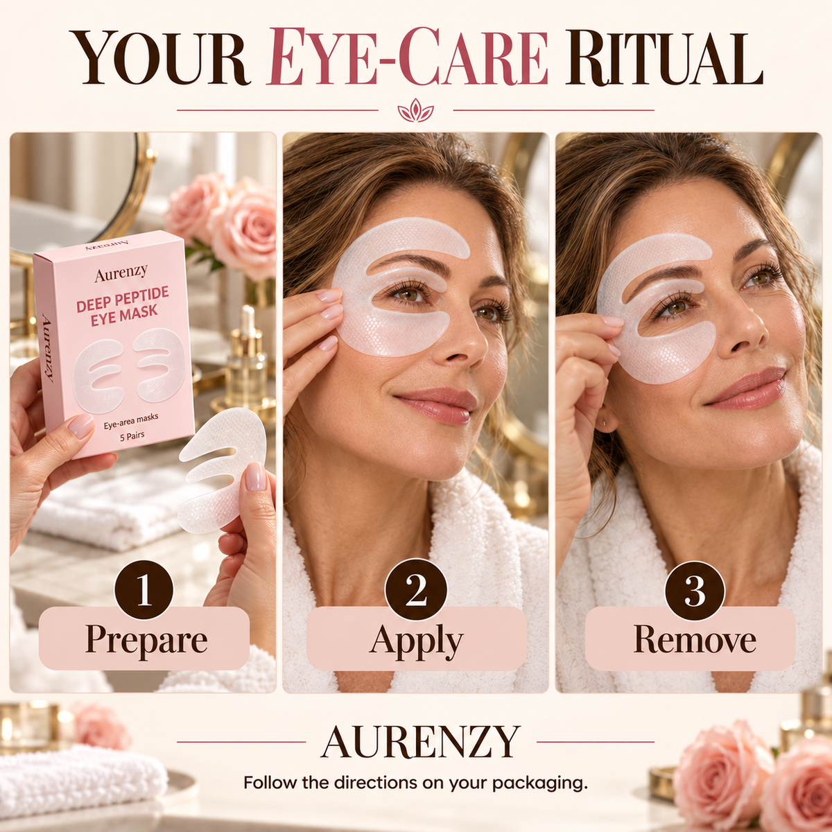 Aurenzy Deep Peptide Eye Masks