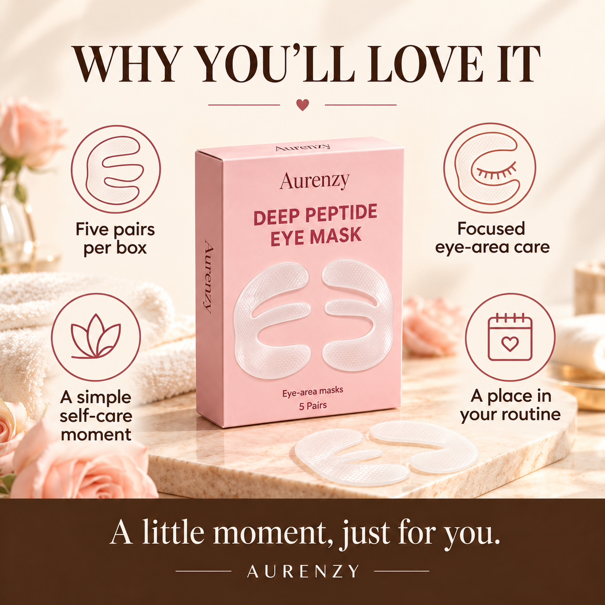 Aurenzy Deep Peptide Eye Masks